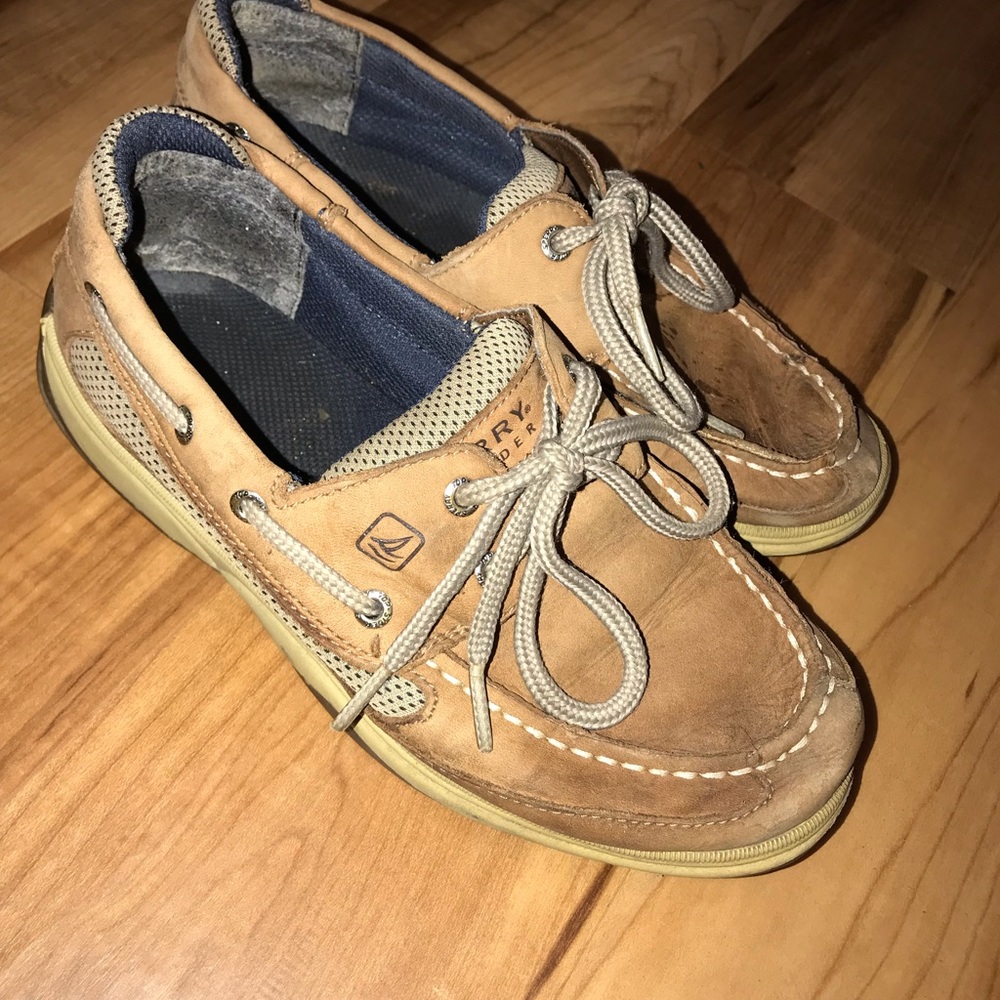 Tan Sperry Boat Shoes